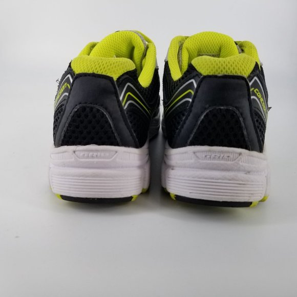 Saucony Running Walking Shoes Leather Mesh 4.50 Boys Cohesion Green Grey Black - Picture 6 of 13
